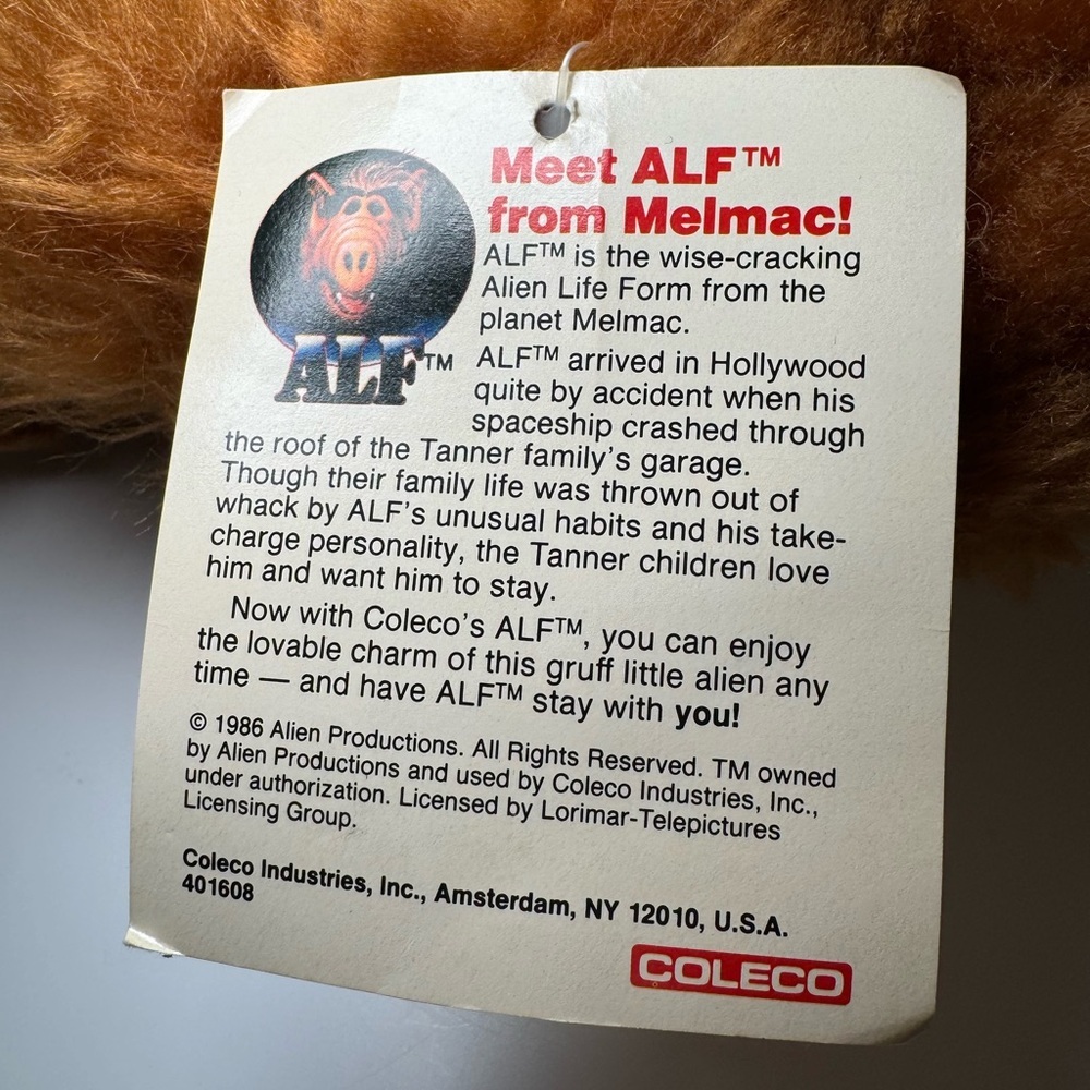 vintage 18-inch ALF plush doll - Picture 7 of 13